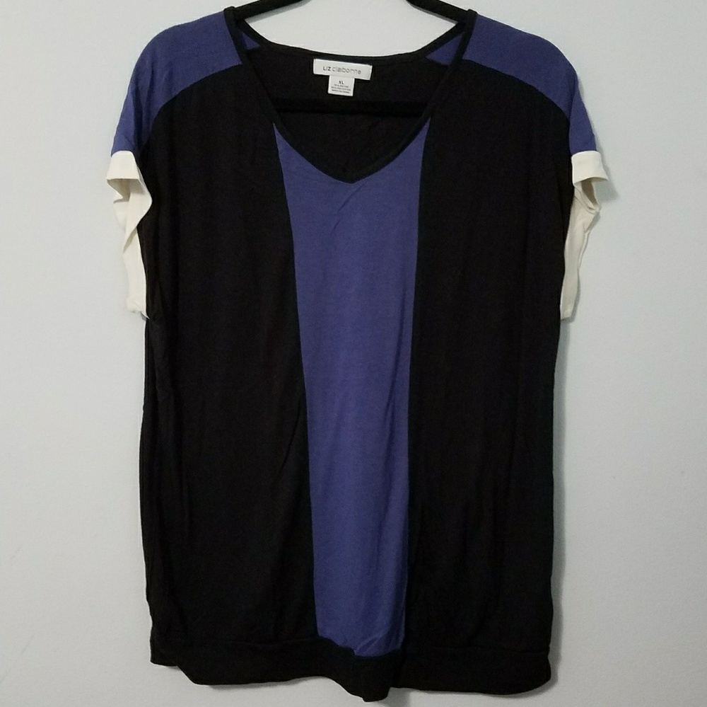Liz Claiborne colorblock top, XL